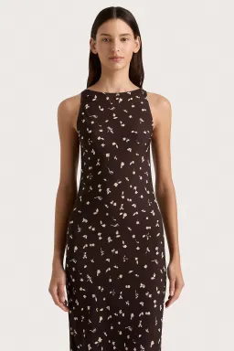 Faithfull the Brand Silya Dress Clover Brown Size 8 for rent on The Volte - image 4