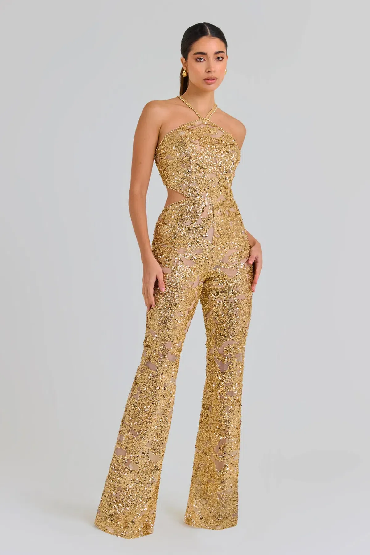 Nadine Merabi Hallie Jumpsuit Gold Size XS / AU 6 - Image 1