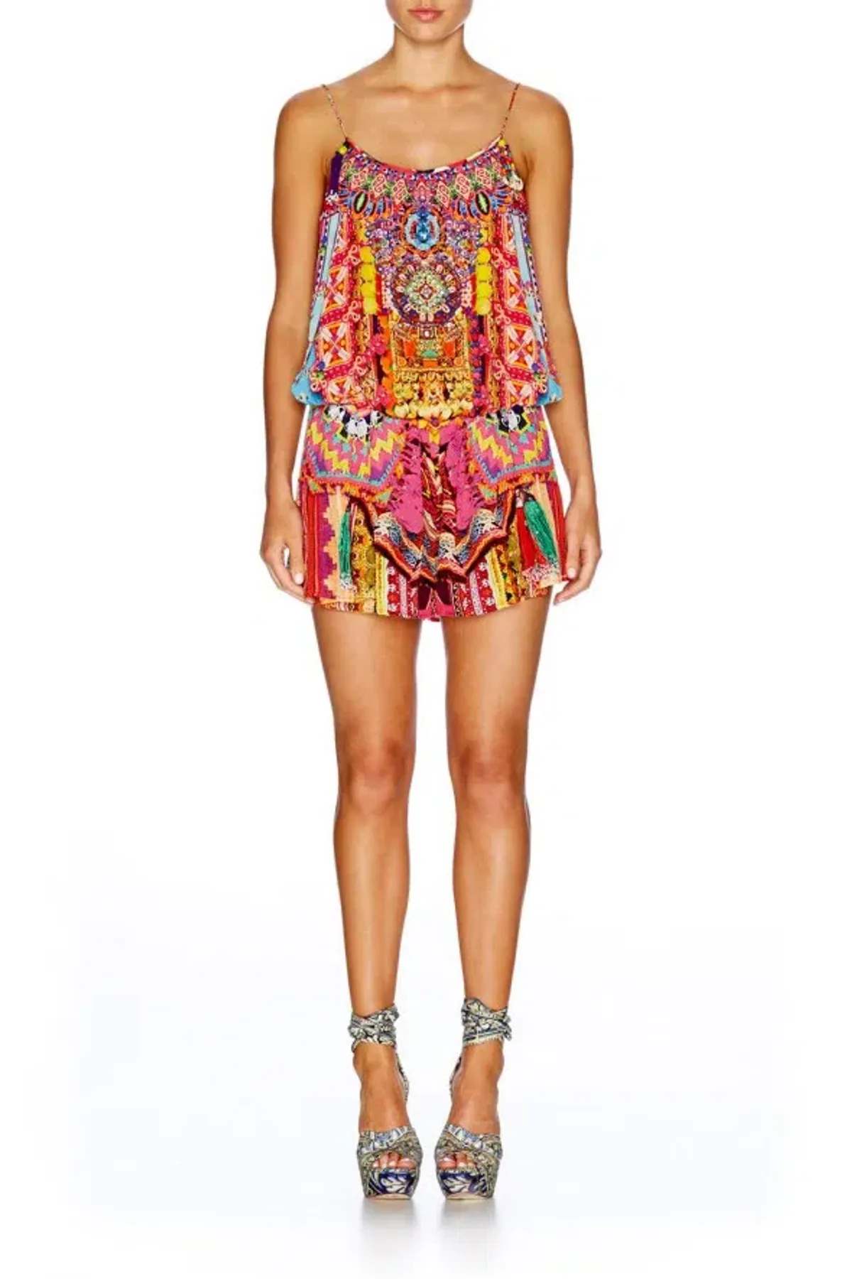 Camilla Childs Play Silk Playsuit Multi Size 8 - Image 7