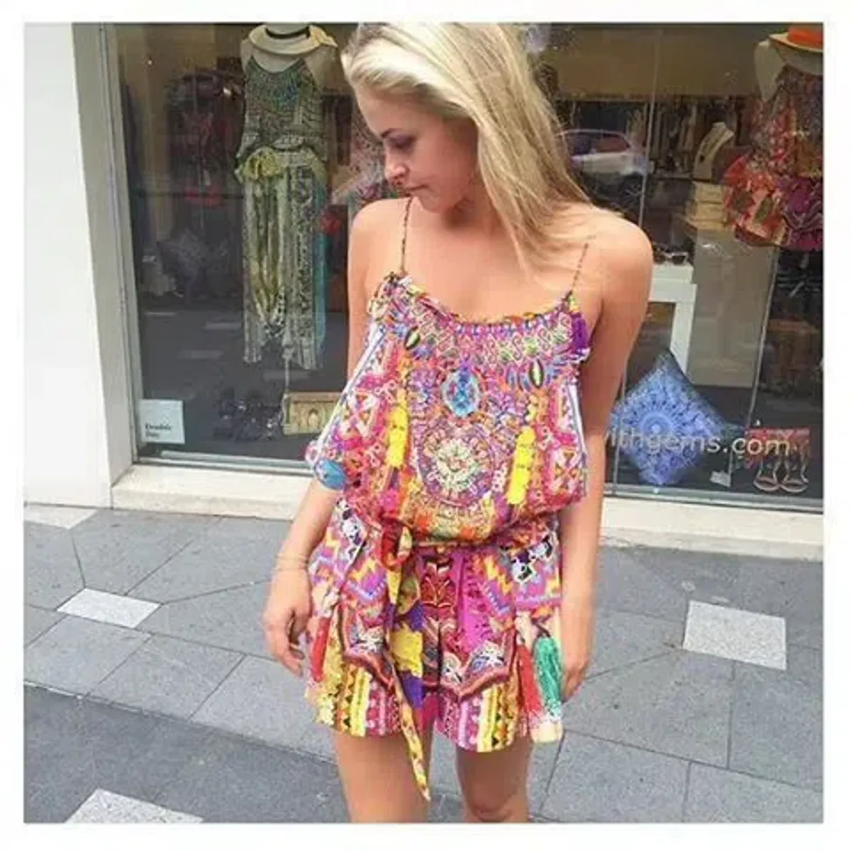 Camilla Childs Play Silk Playsuit Multi Size 8 - Image 8