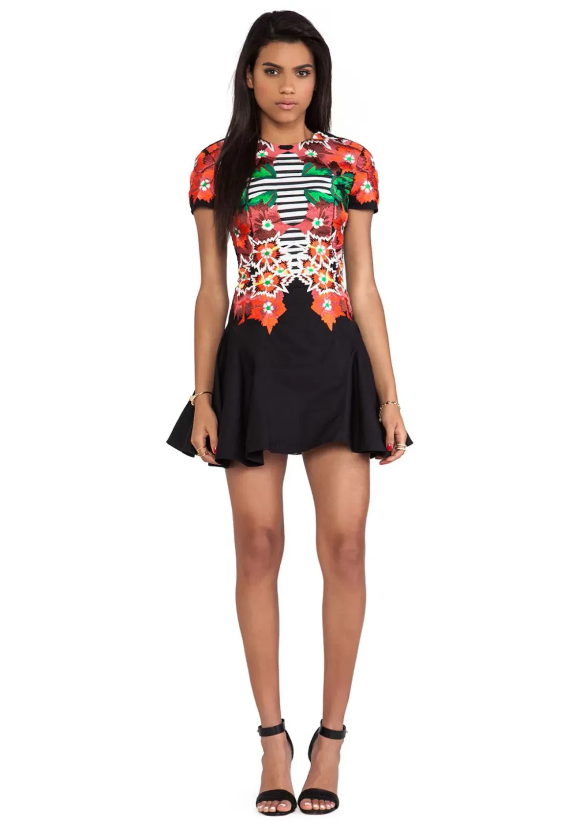 Alice McCall Earls Court Flare Skirt Mini Dress Multi Size 8 - Image 1