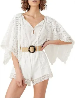 Tigerlily Elati Broderie Lace Onesie Playsuit White  for rent on The Volte - image 4