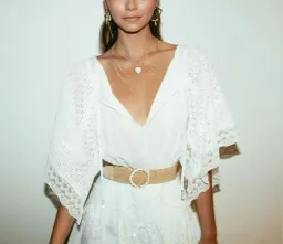 Tigerlily Elati Broderie Lace Onesie Playsuit White  for rent on The Volte - image 8