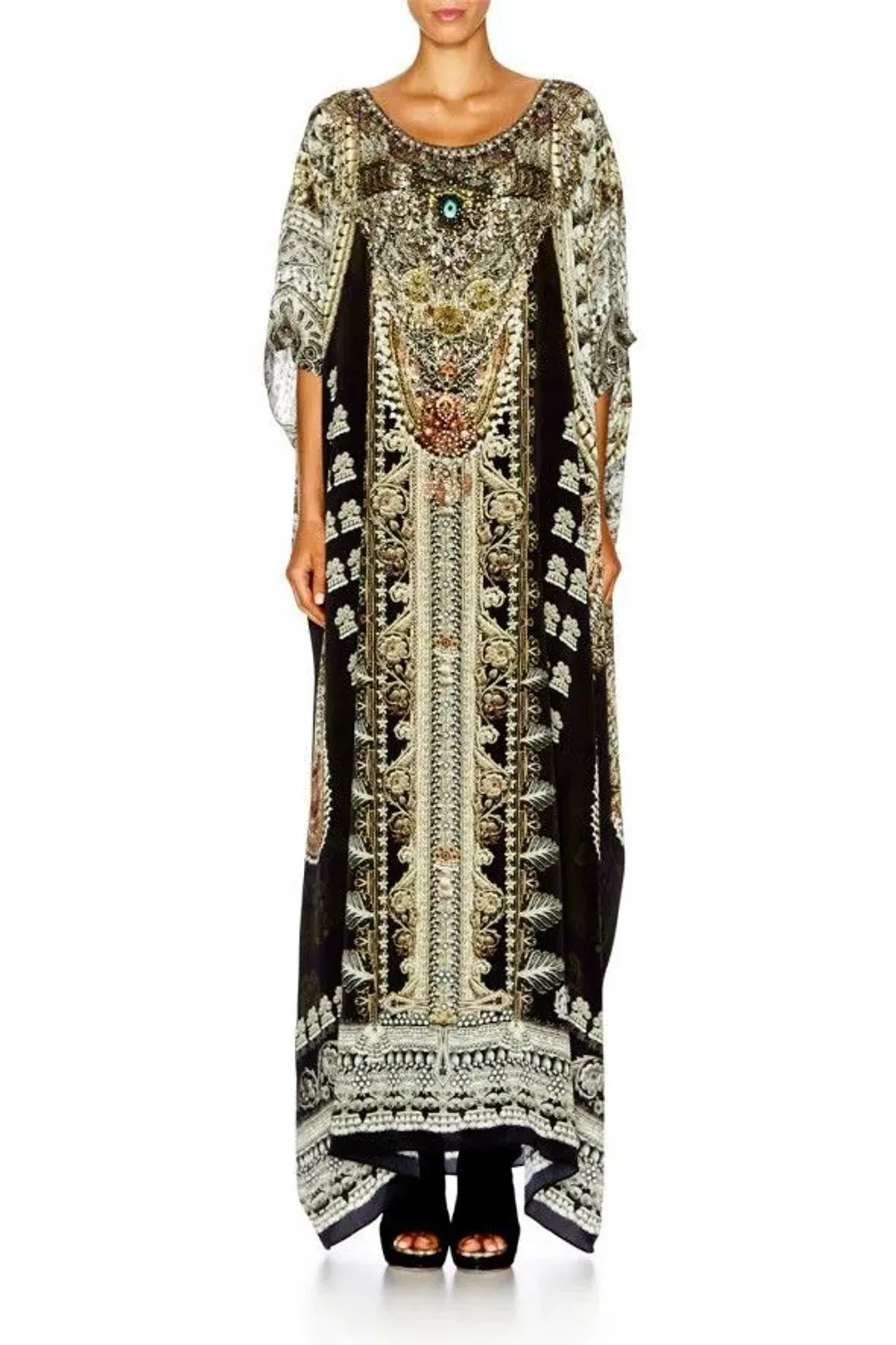 Camilla Torero Round Neck Kaftan Multi One Size - Image 1