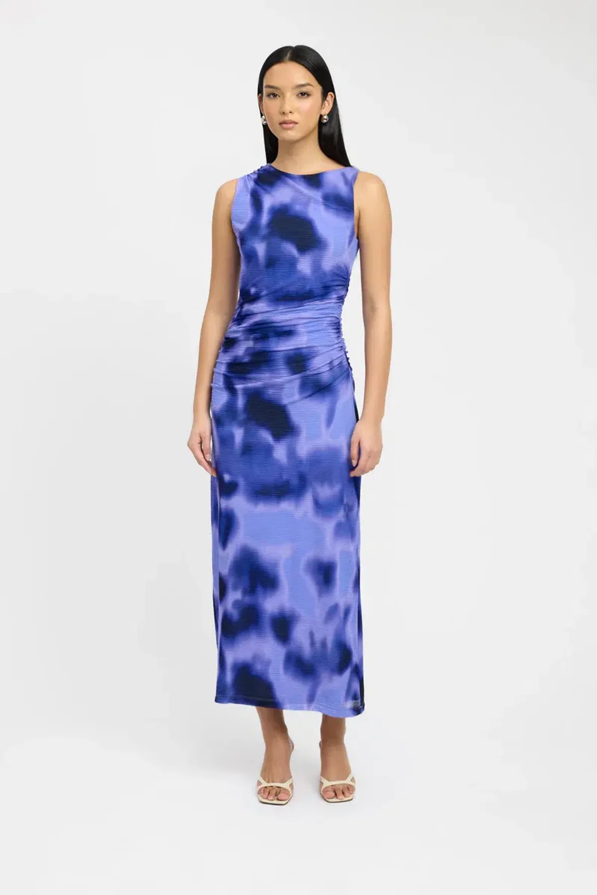 Kookai Poppy Purple Print Maxi Dress Poppy Size 8 - Image 1