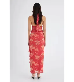 BENNI  Penelope Halter Maxi Dress Hibiscus Floral Size 8 for rent on The Volte - image 2