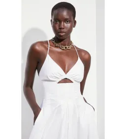 Scanlan Theodore Cotton Strappy Dress White Size 6 for rent on The Volte - image 2
