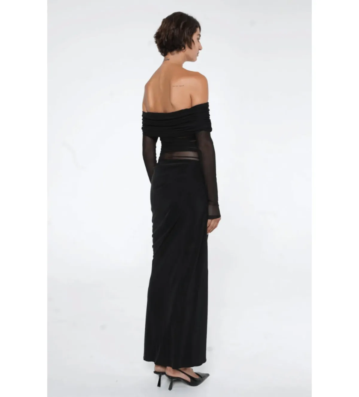 Benni Yasmin Off-Shoulder Maxi Dress Black Size 8  - Image 2