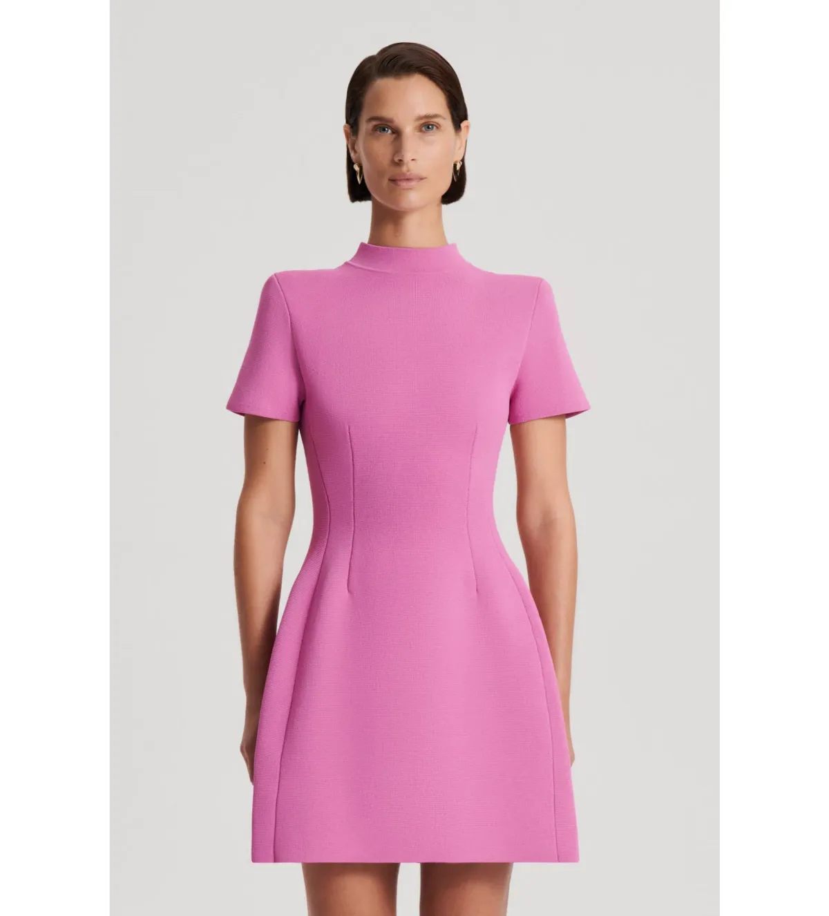 Scanlan Theodore Crepe Knit Peplum Dress Peony   Size 8 - Image 1
