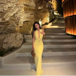 Melani The Label Lopez Gown Yellow Size 6 for rent on The Volte - image 1