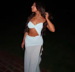 Natalie Rolt Dahlia Gown Blue Size 8 for rent on The Volte - image 3