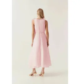 Aje Genesis Midi Dress Soft Pink Size AU 14 for rent on The Volte - image 4