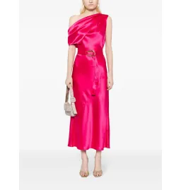 Acler Ellison Off Shoulder Dress Fuchsia Pink Size AU 10 for rent on The Volte - image 1