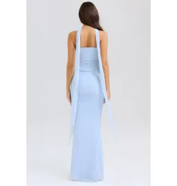House Of CB Cassidy Fluted Maxi Dress Set Baby Blue Size AU 8 for rent on The Volte - image 2