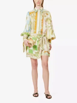 Alemais Checkmate Silk Mini Dress Multi Size AU 10 for rent on The Volte - image 24