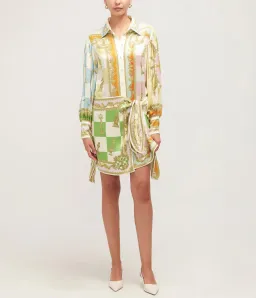 Alemais Checkmate Silk Mini Dress Multi Size AU 10 for rent on The Volte - image 14