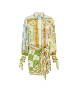 Alemais Checkmate Silk Mini Dress Multi Size AU 10 for rent on The Volte - image 30