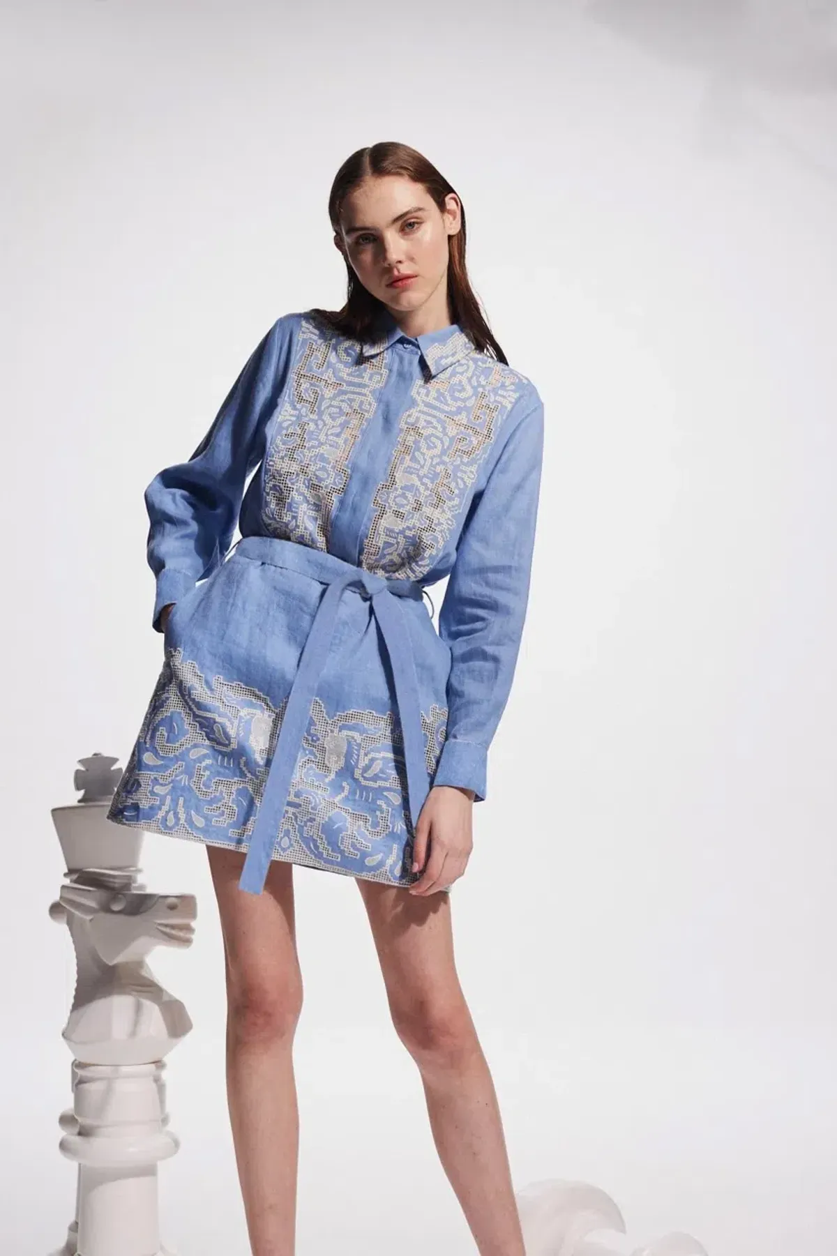 Alemais Arion Mini Dress Cornflower Blue Size AU 10  - Image 9