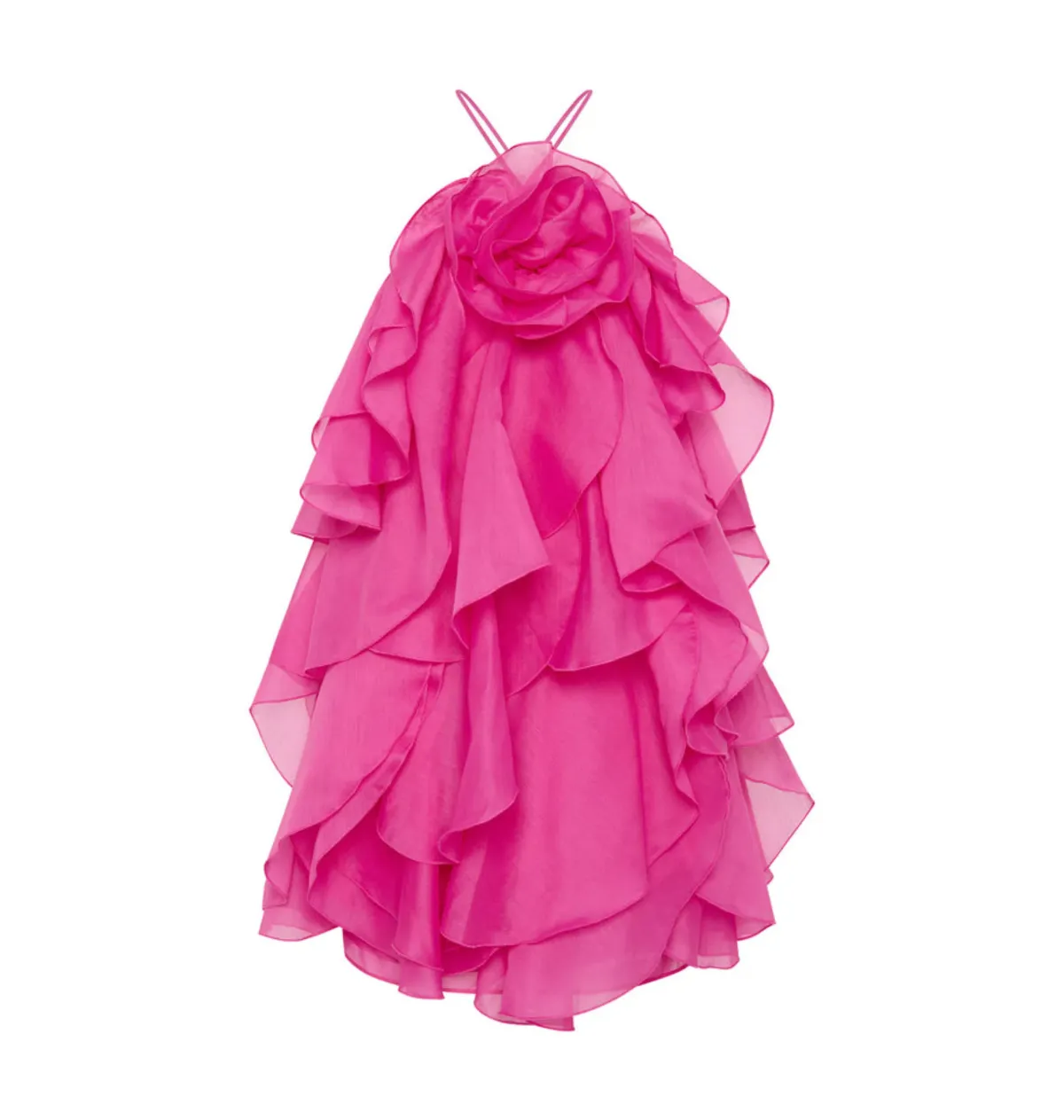 Aje Pandorea Layered Mini Dress Fuchsia Rose Size AU 8 - Image 5