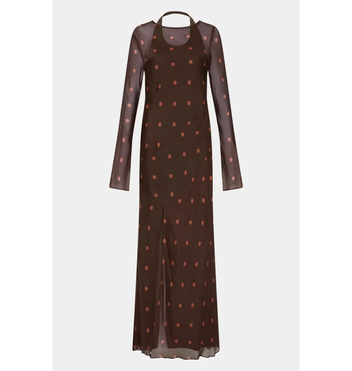 Sir The Label Toni Long Sleeve Dress in Chocolate Polka Dot Size 1 / AU 8 - Image 7