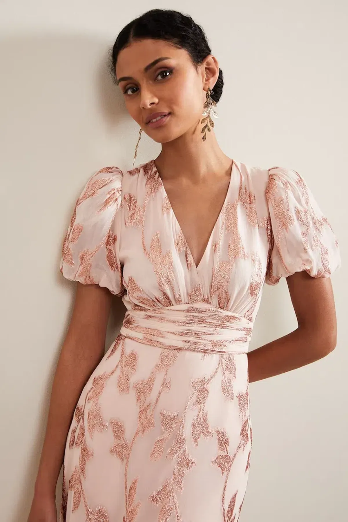 Phase Eight Genette Jacquard Pink Dress Pink Size 20 - Image 2