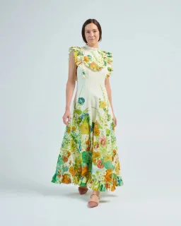 Alemais Constance Midi Ruffle Dress Floral Size 8 AU  for rent on The Volte - image 11