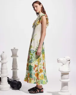 Alemais Constance Midi Ruffle Dress Floral Size 8 AU  for rent on The Volte - image 13