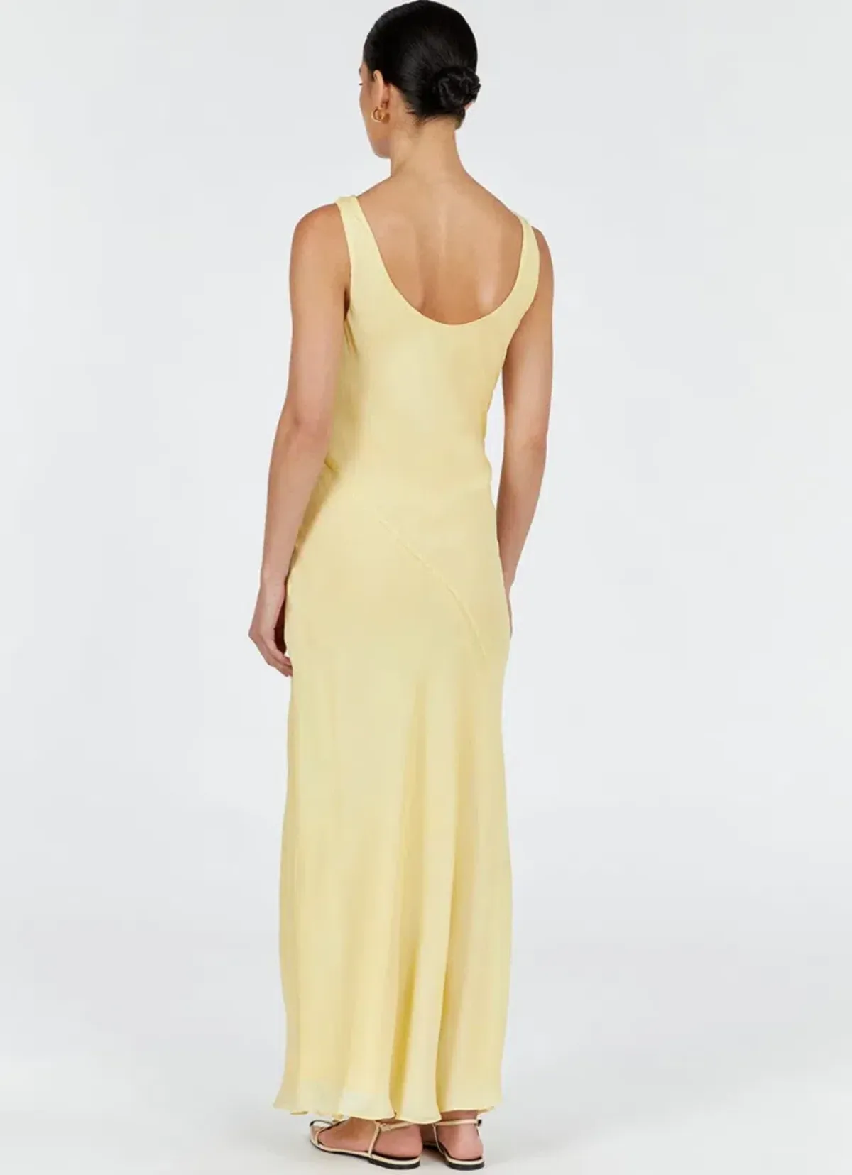Dissh Johnny Cowl Neck Dress Lemon Yellow Size 6 - Image 2