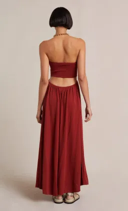 Bec & Bridge Poppy Knit Cut Out Dress Brick Size 10 for rent on The Volte - image 2