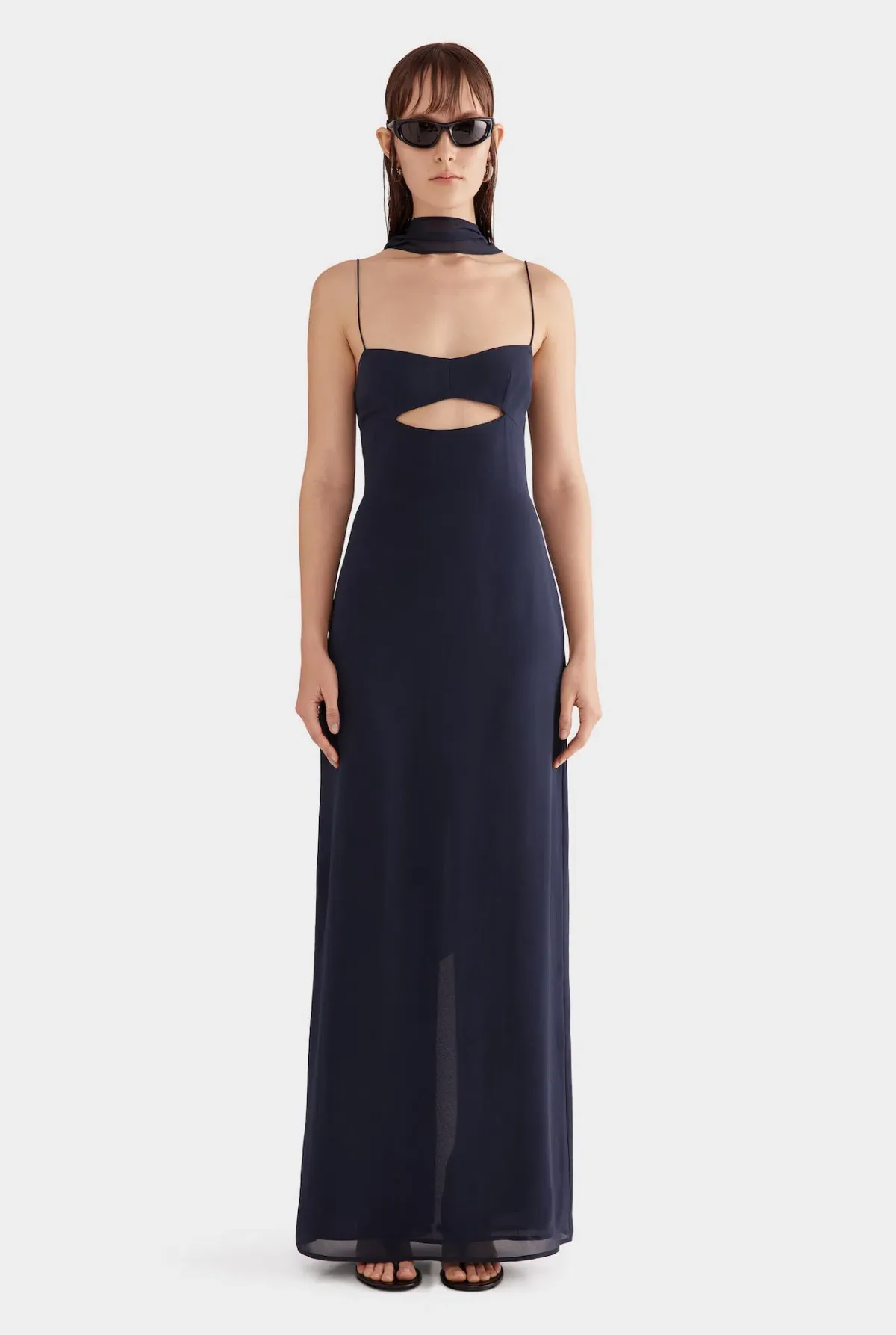 Venroy Silk Scarf Dress Ink Size S / AU 8 - Image 1