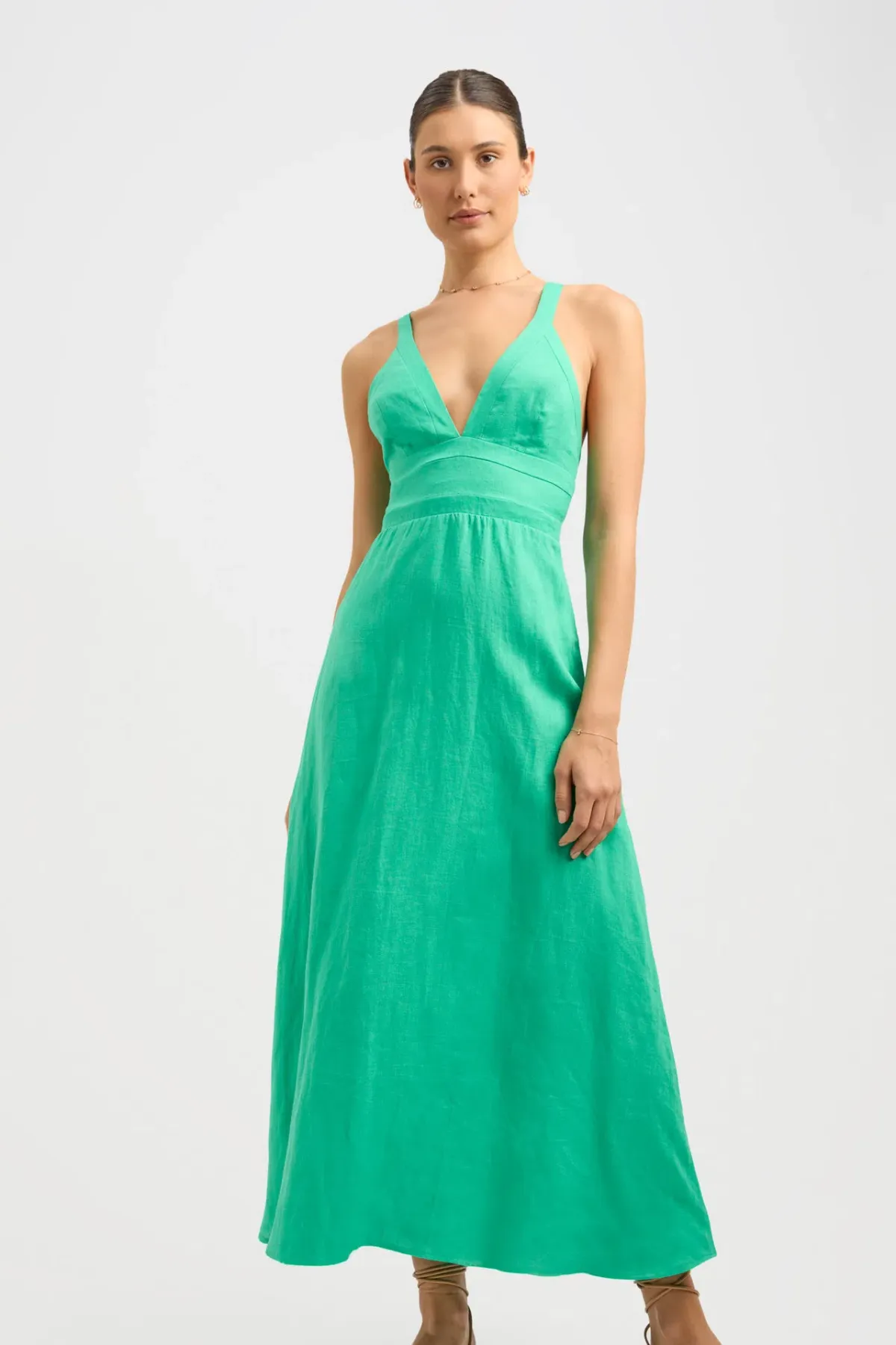 Kookai Tahiti Vee Dress Island Green Size S (AU 8) - Image 2