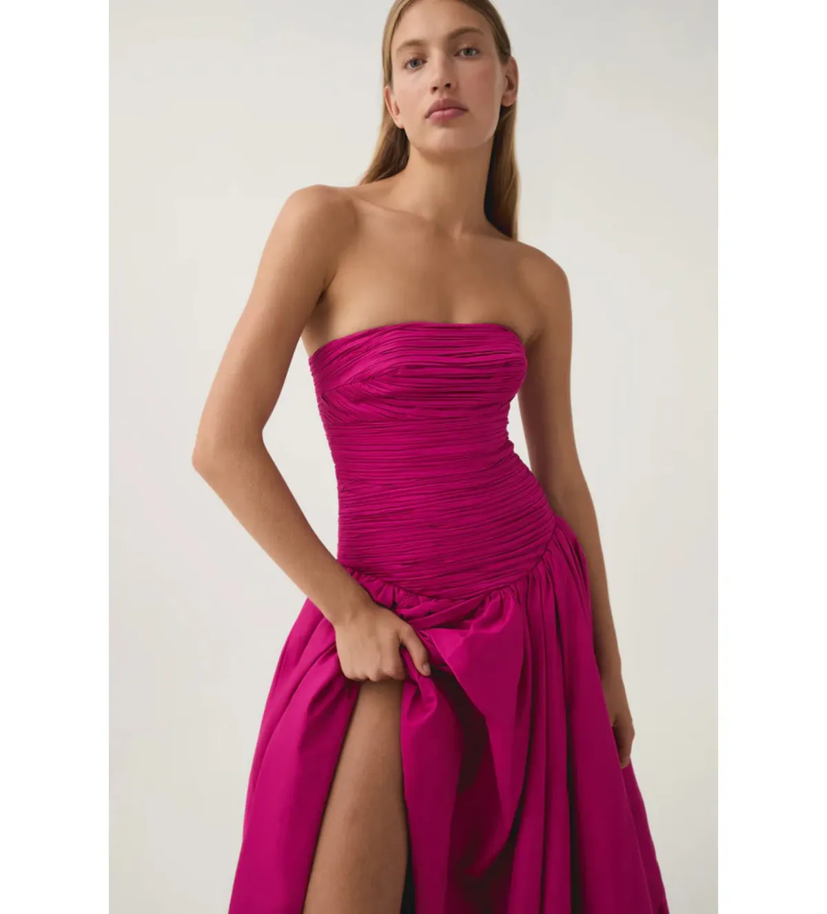 Aje Violette Bubble Hem Maxi Dress in Deep Magenta Size AU 6 - Image 4