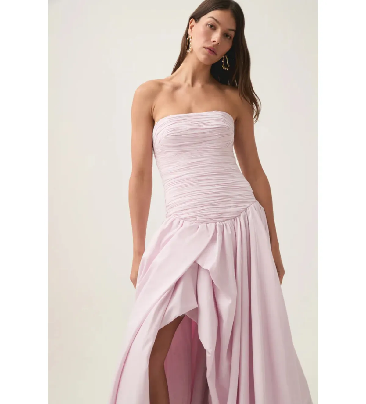 Aje Violette Bubble Hem Maxi Dress Pastel Pink Size AU 8 - Image 4