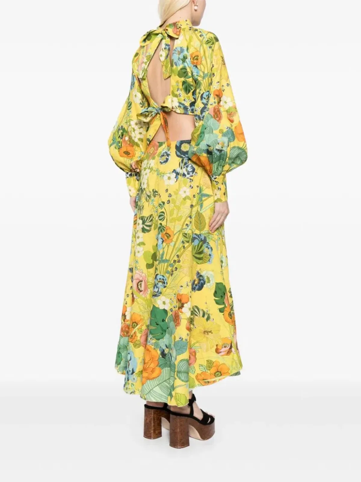 Alemais Cresida Cut Out Midi Dress Multi Size 10 - Image 10