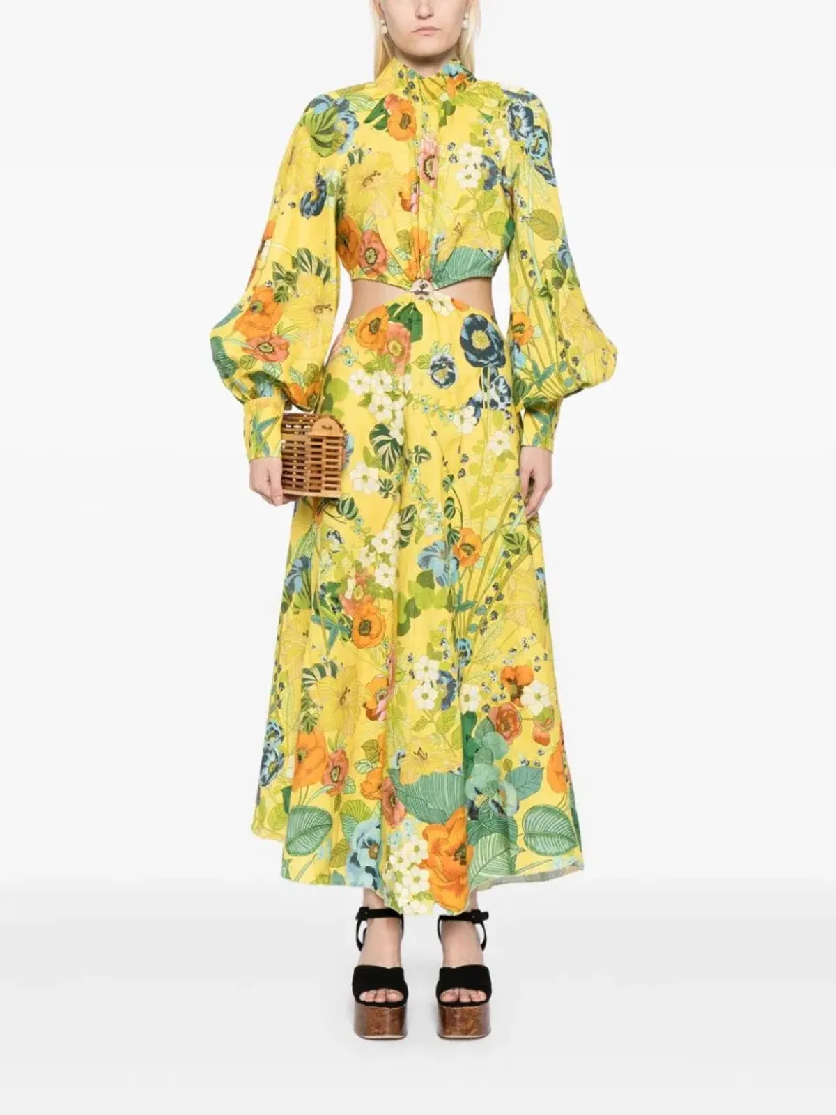 Alemais Cresida Cut Out Midi Dress Multi Size 10 - Image 7