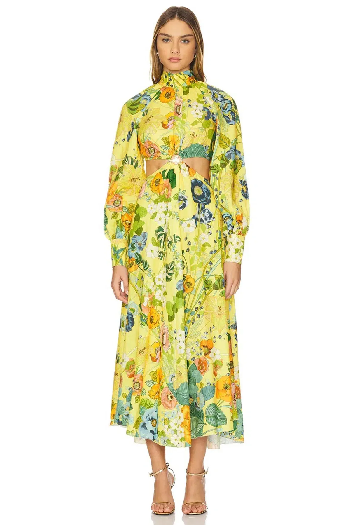 Alemais Cresida Cut Out Midi Dress Multi Size 10 - Image 19