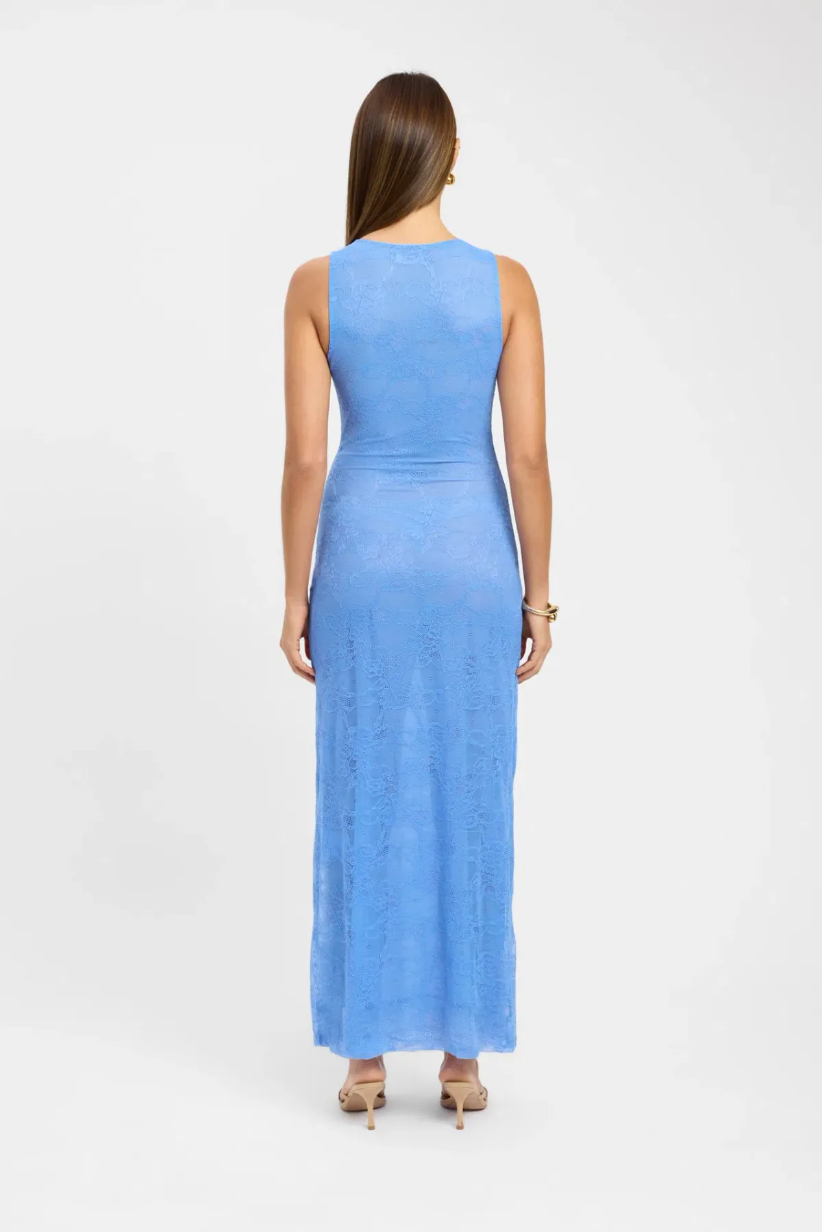 Kookai Camilla Deep Vee Maxi Dress Blue Size 10 - Image 2
