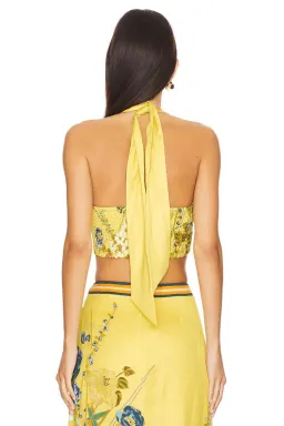 Alemais Cresida Halter Crop Top & Sarong Tie Midi Skirt Set Multi Size 10  for rent on The Volte - image 3