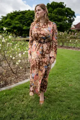 Zimmermann August Bias Maxi Dress Chocolate Floral Size 4 / AU 16 for rent on The Volte - image 2