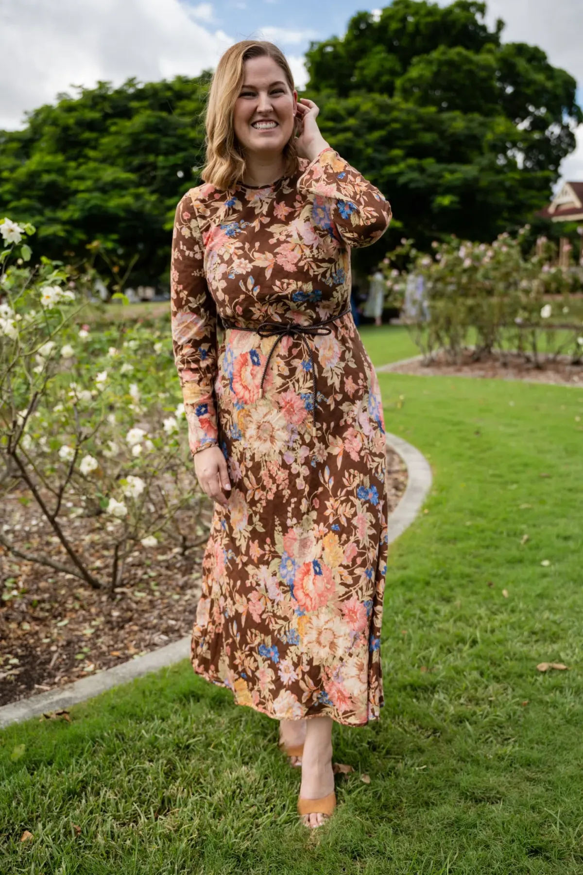 Zimmermann August Bias Maxi Dress Chocolate Floral Size 4 / AU 16 - Image 1