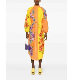 Alemais Jude Linen Midi Shirtdress Multi/Floral Size AU 10 for rent on The Volte - image 2