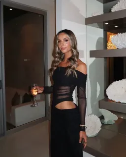 Benni Yasmin Off-Shoulder Maxi Dress Black Size 8 for rent on The Volte - image 3