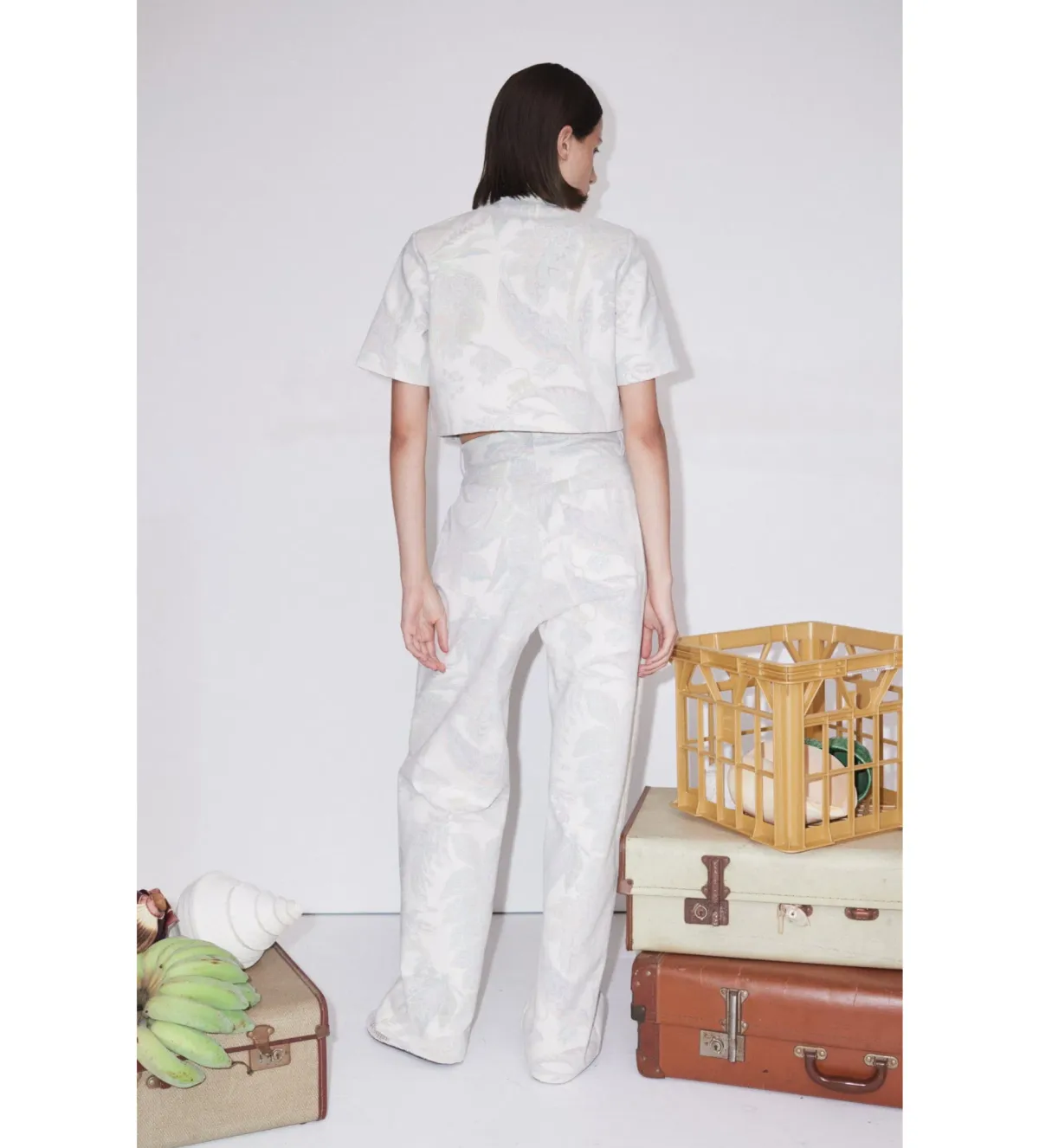 Alemais Ivy Cropped Shirt and Pant Set White Set 16 - Image 2