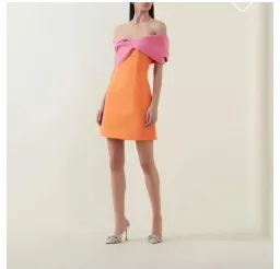 Rachel Gilbert Matteo Mini Dress Pink/Orange Size 0/Au 6 for rent on The Volte - image 2