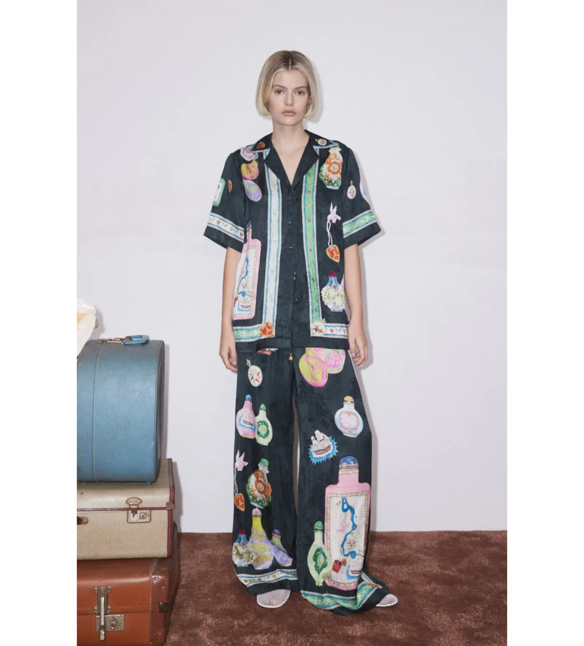 Alemais Royal Shirt and Pant Size 14 Set Print  - Image 1