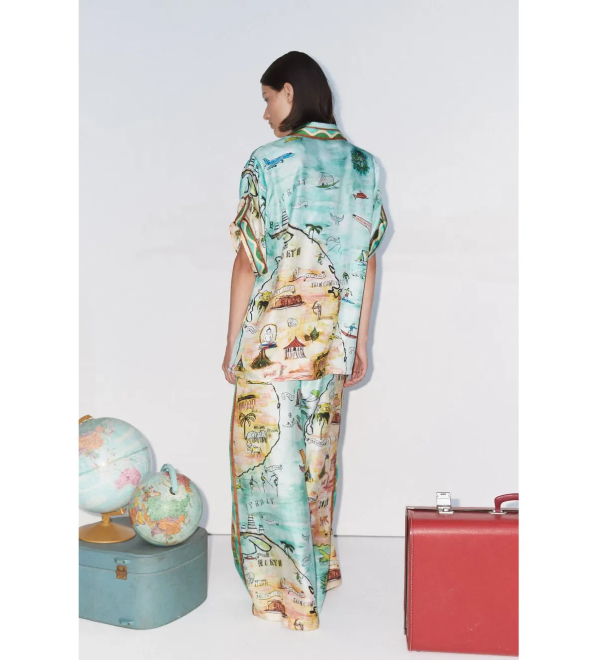 Alemais Swell Silk Shirt and Pant Set Size AU 16 - Image 2