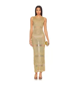 More To Come Sevyn Midi Dress Gold Size 8 for rent on The Volte - image 1
