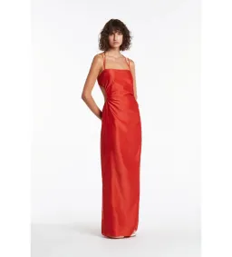 Sir the Label Lucelia Cut Out Midi Dress Red Size 8  for rent on The Volte - image 1