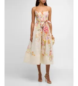 Zimmermann Natura Corset Midi Dress Kaleidoscope Garden Size 1/AU 10  for rent on The Volte - image 1