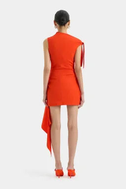 Sir the Label The Dahlia Mini Dress in Tangerine Size 6  for rent on The Volte - image 3